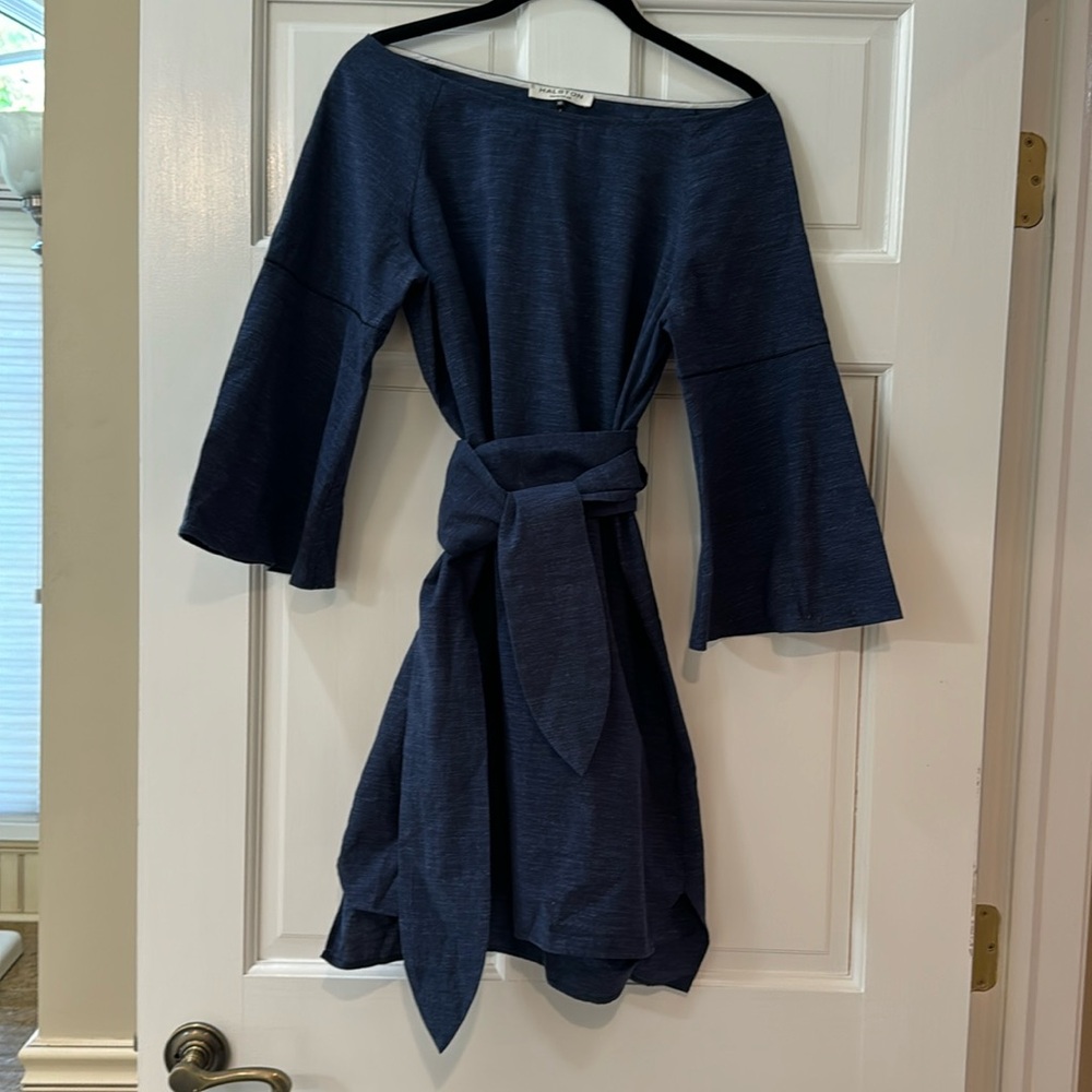 Halston belted dress